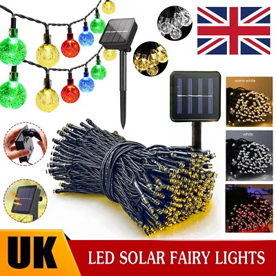LED Solar Garden Lights Bulb Ball String Outdoor Nightparty Decorate Fairy Light • £7.99