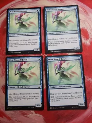 4x Mist-Cloaked Herald Rivals Of Ixalan Merfolk Pauper Cube EDH Staple • $1.25