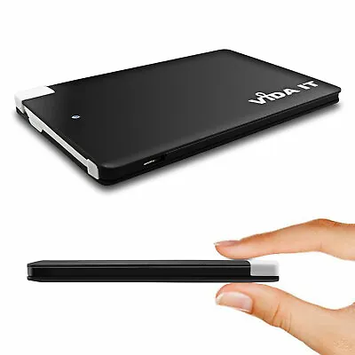 Ultra Slim Pocket Size Power Bank External Battery Pack Portable USB Charger UK • £15.99