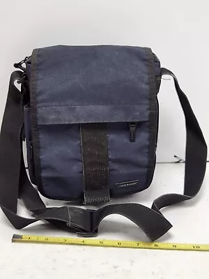 Vintage Eddie Bauer Navy Blue Zipper Crossbody Travel Bag Pack Adjustable Strap • $19.99