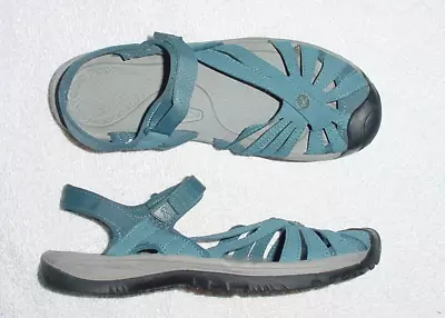 Womens Keen Rose Ensign Blue Vegan Ankle Strap Sport Flats Shoes 11 M • $24.99