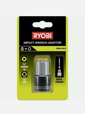 Ryobi Impact Wrench Adaptor 1/2 Square To 1/4 HEX Quick Change RIWA-HEX  • $44.90