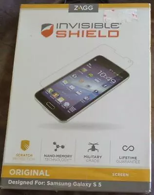 Zagg Invisible Shield - Samsung Galaxy S5 - BRAND NEW IN PACKAGE - ORIGINAL • $14.99