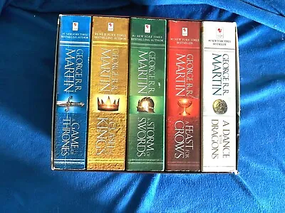  A Game Of Thrones Song Of Ice And Fire Complete Series PB George RR Martin 1-5 • $35.99