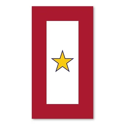 Magnetic Bumper Sticker - Gold Star Service Flag - 1 Star - Military Service • $7.99