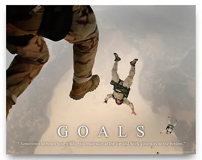 Military Motivational Poster Print Navy Seals Army Airborne Paratrooper Wall Art • $9.95