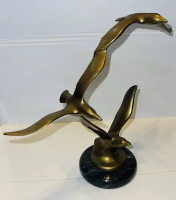 Vintage Mid Century C. Jere Era Seagull Bird In Flight Sculpture Solid Brass MCM • $45