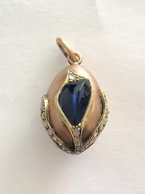 Faberge Egg Pendant In Art Nouveau Style • $7500