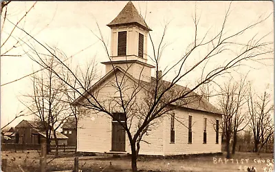 RPPC Baptist Church Edna Kansas KS Labette County 1910s Real Photo Postcard B2 • $12.99