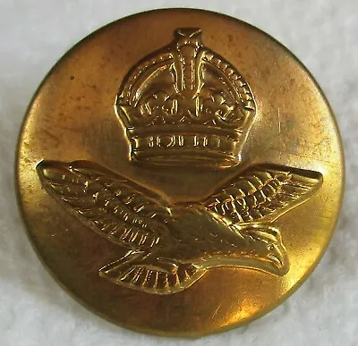 RARE Canadian Made (BCATP): ROYAL AIR FORCE BRASS BUTTON (WW2 RAF United Carr) • £4.99