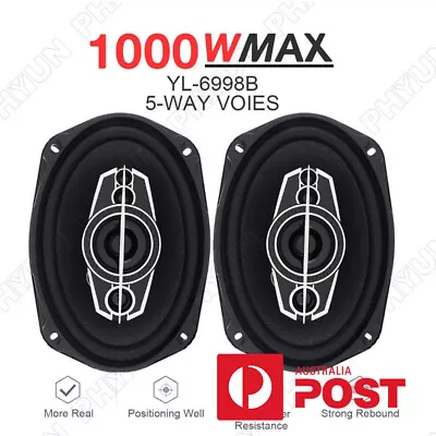 2pcs 6x9  1000W 5 Way Car Coaxial Speaker Music Stereo Loudspeaker Horn US Stock • $69.89