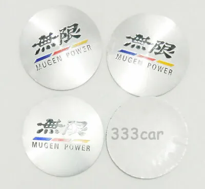 4X 56mm MUGEN Wheel Center Cap Badge Sticker OR WHEEL CAP 60MM Emblem Decal  • $12.68