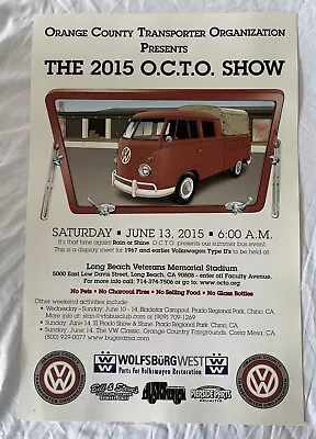 Volkswagen Orange County Transporter Poster - 2015 OCTO SHOW - Buses TYPE II • $20