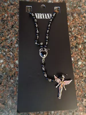 Nirvana In Utero Angel Charm Rosary Bead Necklace Cobain Brand New • $37.99