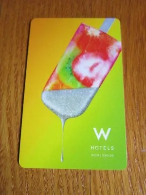 W Hotels Key Card Fruit Popsicle W Slant The Angle Marriott Hotel Colorful ONE • $10.95