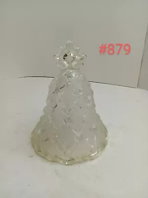 Mikasa Winter Dreams Crystal Christmas Tree Bell 5.5in Frosted Satin Germany • $12.99