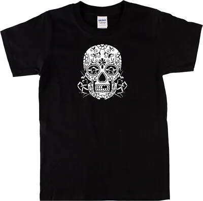 Day Of The Dead Mexican Skull T-Shirt - Mexico Dia De Los Muertos S-XXL • £17.99