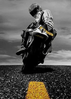 Valentino Rossi Yamaha Moto VRY01 POSTER PRINT FRAME OPTION • £4.29