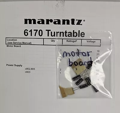 Marantz 6170 Direct Drive Turntable Capacitor Kit • $13.45