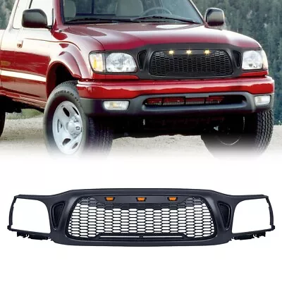 For 01-04 Toyota Tacoma Front Bumper Grill Cellular Grille With Amber Lights • $172.15