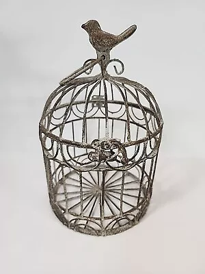 Metal Bird Cage Vintage Decor Shabby Country Cottage Chic Birdcage • $8