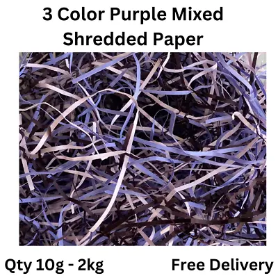 Purple Tissue Paper Wrapping Plain Printed Shred Coloured 15 Design Easter • £1.99