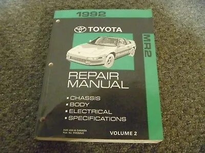 1992 Toyota MR2 Chassis Body Electrical Specifications Service Repair Manual • $209.30