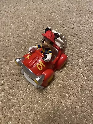 Mickey Mouse Firefighter Toy With Car Figurine And Ladder (RARE) • $22.95