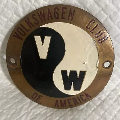 VW VOLKSWAGEN CLUB OF AMERICA  Enamel Car Grill Club Enamel Badge Plakette • $225