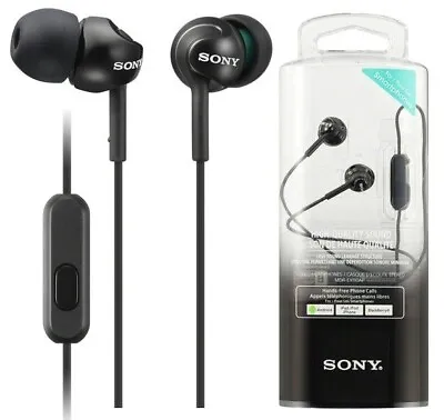 $55.14 • Buy SONY MDR-EX110AP BLACK In-Ear Headphones For All Smartphones W/Mic /Brand New