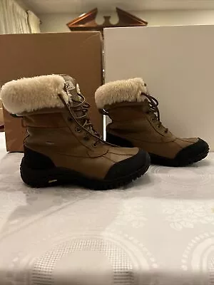 UGG Adirondack II Round Toe Leather And Suede Waterproof Snow Boot Size 7 $250 • $81.50