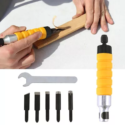 £10.64 • Buy 7PCS Chisel Power Wood Carving Tools Woodworking Spanner Electric Machine Set CR