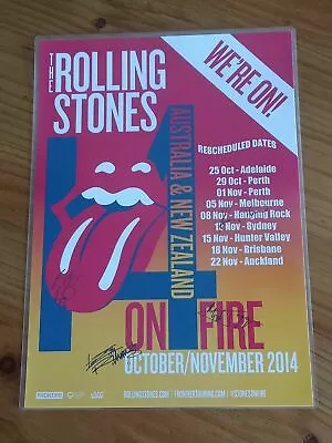 THE ROLLING STONES - 2014 Australia Tour Poster - SIGNED AUTOGRAPHED - Laminated • $27.95