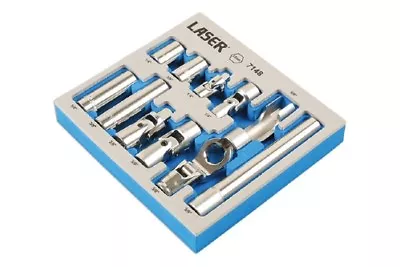 13mm Socket Set In Foam Holder CROWSFEET Crow Foot UJ Extra Deep Sockets • £42.62