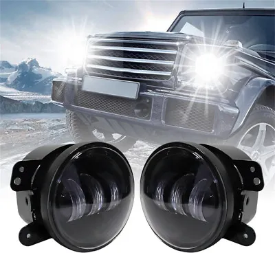 £20.99 • Buy 2x 4  Inch 30W LED Fog Lights Driving Lamps White DRL For Jeep Wrangler JK