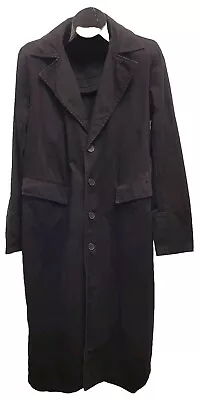 Tripp NYC Man Trench Coat Mens Size XL Black Long Goth Horror Vampire Blazer 90s • $140