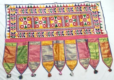 Rabari Tribal Ethnic Vintage Embroidery Decor Door Tapestry Valance Indian Toran • $0.99