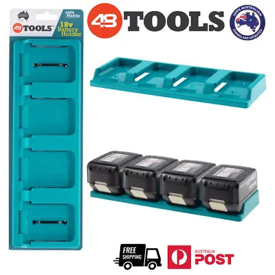 48 Tools Makita 18V Battery Wall Mount Holder - UV Stabilised ABS Plastic • $29.95