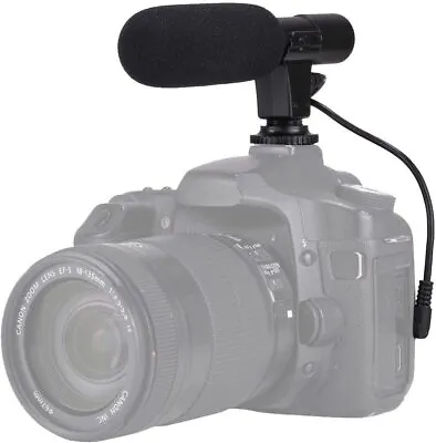 3.5mm External Stereo Microphone For Canon Nikon DSLR Camera DV Camcorder • $10.99