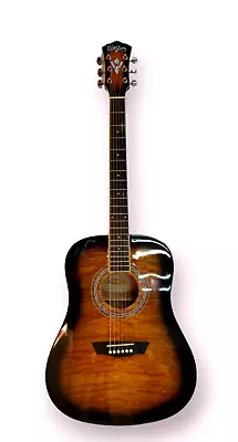 Washburn Premium Acoustic Guitar Maple Top Vintage Tobacco Burst Bundle • $99.99