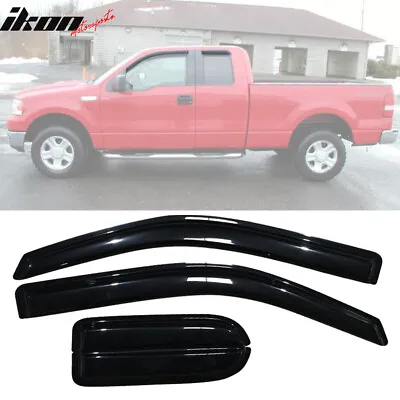 Fits 04-14 Ford F150 Supercab Extended Cab Window Visor Rain Guard Deflector 4Pc • $28.28