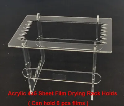 $17.69 • Buy New 4x5 Sheet Film Drying Rack Holds 6 Sheets Acrylic Removable Assembly