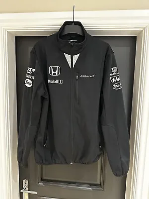 McLaren Honda Mobil  Pirelli F1 Softshell Jacket  Mens Size Large Black RARE • £44.99