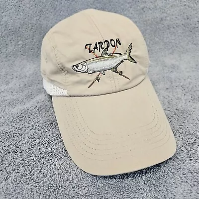  Long Bill Fishing Hat Tarpon Embroidery Baseball Cap Beige OSFM Dad Cap • $15.99