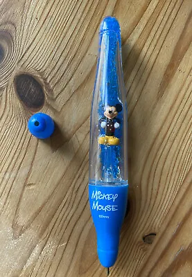 VERY RARE Collectable Official Disney Light-up Mickey Mouse Blue Glitter Pen • $162.96