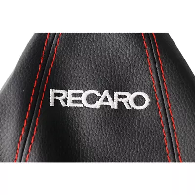 JDM Recaro PVC Leather Universal Manual Gear Shift Knob Boot Cover Red Stitching • $10.99