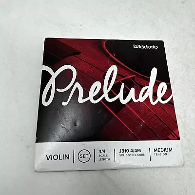 D'Addario Prelude Violin String Set J810 4/4M Medium Tension Solid Steel Core • $19.99