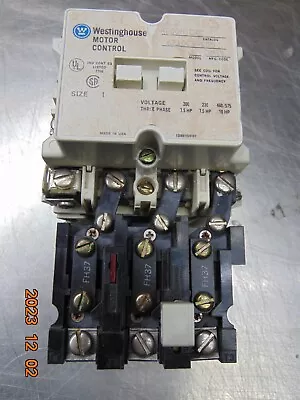 Westinghouse A200m1cac Size 1 Motor Control 120v Coil Ba13a Overload Relay • $35