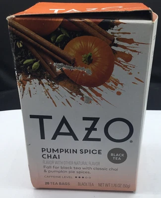 £6.01 • Buy Tazo PUMPKIN SPICE CHAI Black Tea, 20 Tea Bags Best Before: 9/9/23 Seasonal Fall