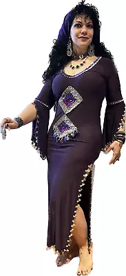 Oriental Egyptian Belly Dance Costume Saidi Dress Baladi GalabeyaFallahi Abaya • £31.20